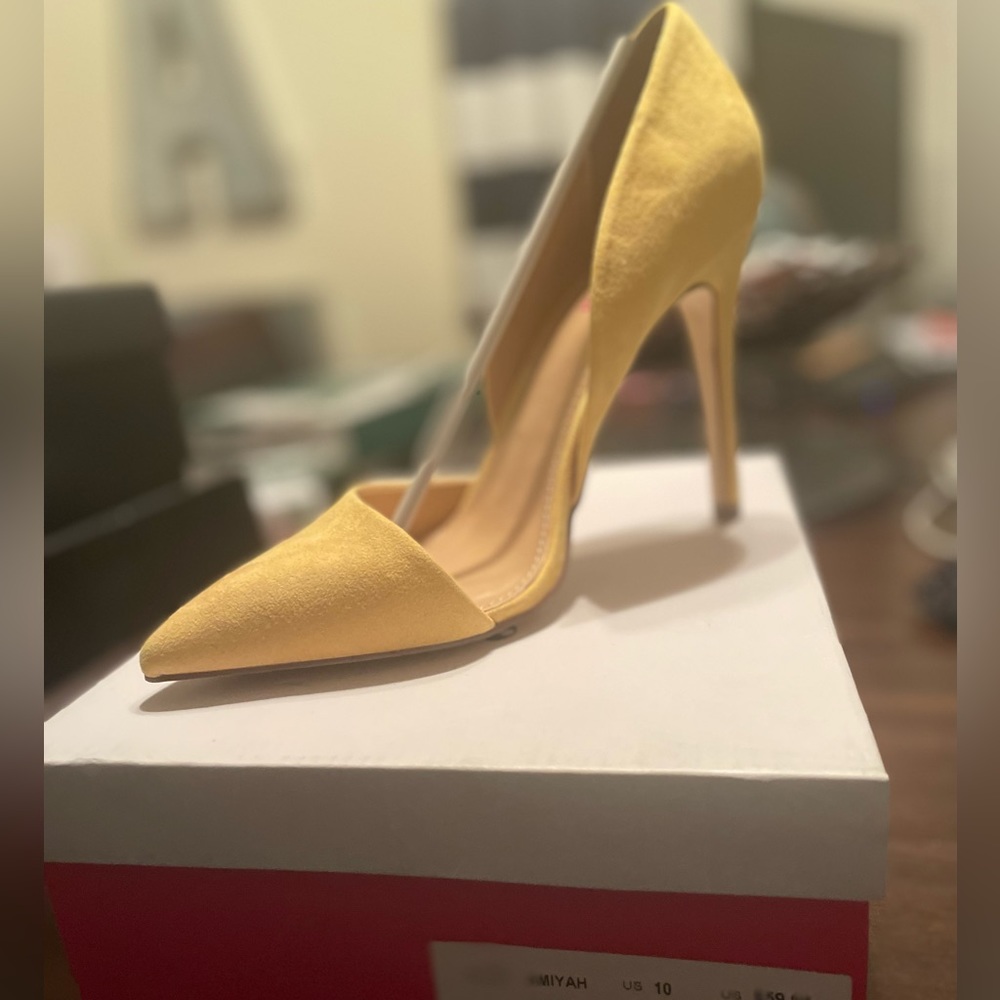 JustFab Yellow Heels